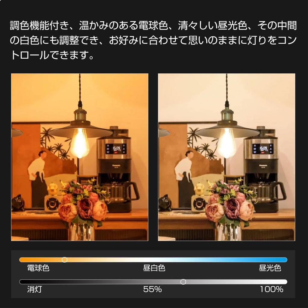 UEWIT Dimmable and Color-Adjustable Pendant Lights, Set of 3, Nordic Style, Duct Rail Style, 22cm Diameter, E26 Base, 300LM, 4.5W (20W Equivalent),