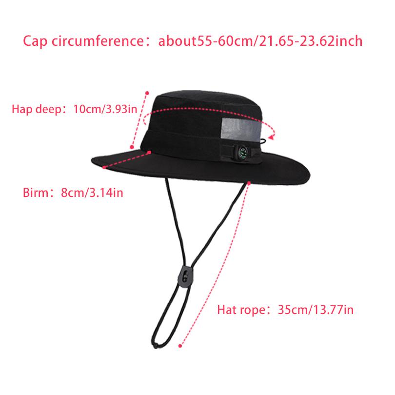 6146-New summer sun protection hat for ladies, quick-drying, waterproof and breathable wide-brimmed fishermanhatformenfishingand