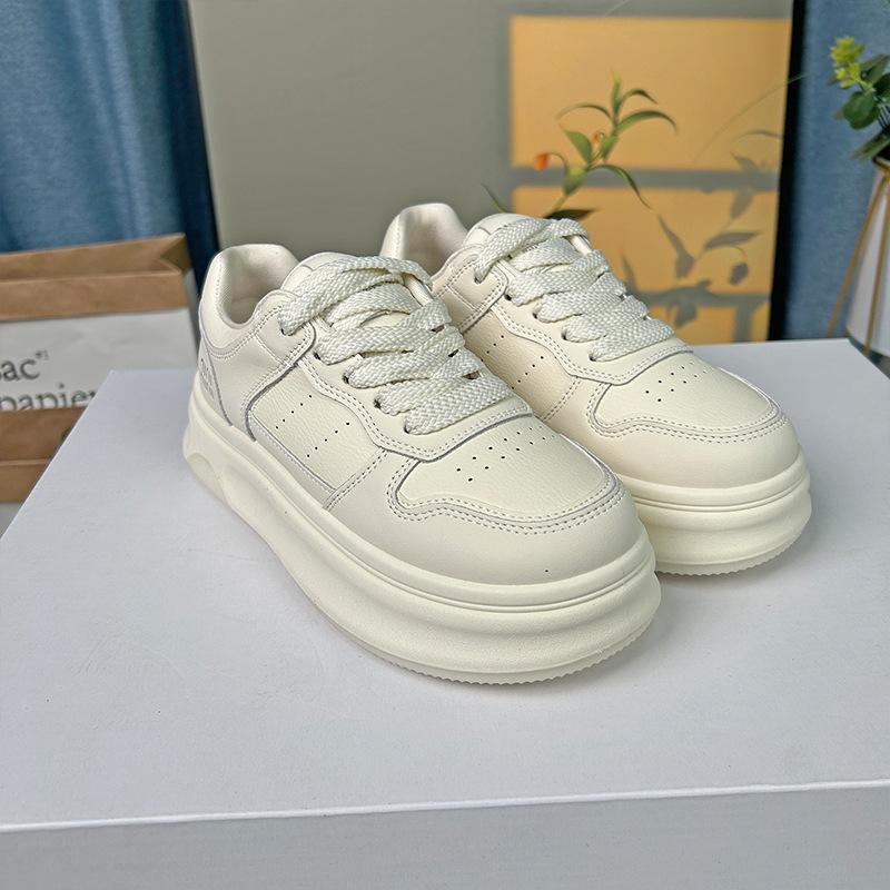 

Толстая подошва женские новые спортивные и повседневные туфли небольшой высоты белые туфли 35