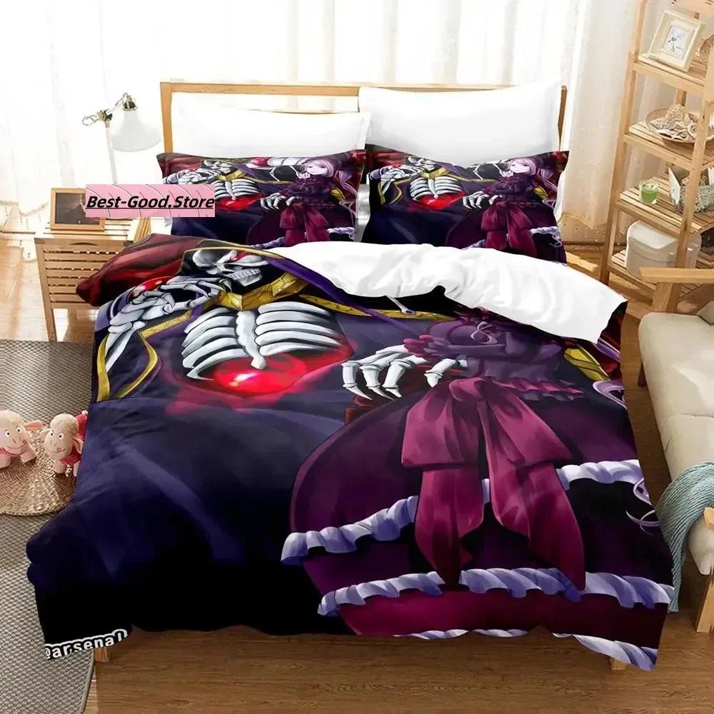 OVERLORD Bedding Set Single Twin Printed Bed Set With Pillowcase Bed Duvet Cover Soft Single Double Queen Super King Size