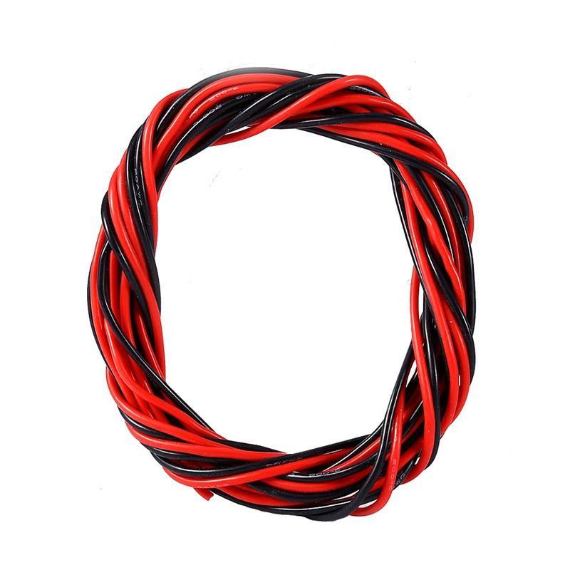 Nya 12/16/18/20AWG 5M gauge flexibel mjuk silikontråd svarta och röda kablar för RC