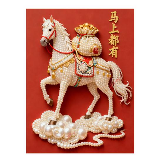 

Набір для малювання пластиковими перлами для дорослих DIY 3D Перлове мистецтво Ремесло Пластикові перли Попередньо надрукований набір полотна для домашнього декору Любителі ремесел W