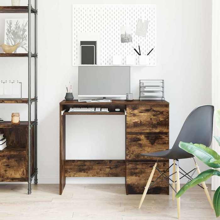 VidaXL Bureau Chêne fumé 90x45x76 cm Bois d'ingénierie 815507