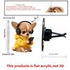 2D Flat Yellow Dog Car Vent Clip Decorative Diffuser (fragrance Not Included), Car Interior Decoration, Aromatherapy Clip, Ideal for Holiday Gifts