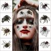 Wasserdichte Temporäre Tattoos Spinne Körper Gesicht Kunst Aufkleber für Halloween Dekor