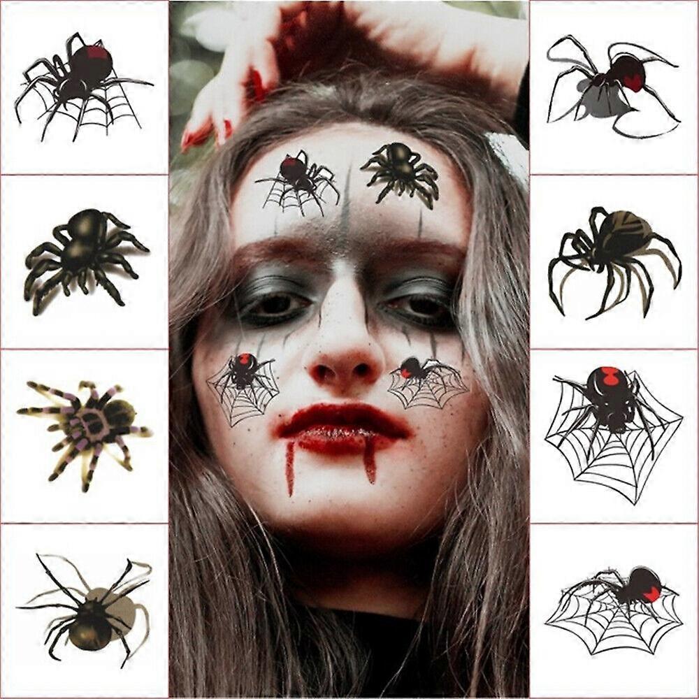 Wasserdichte Temporäre Tattoos Spinne Körper Gesicht Kunst Aufkleber für Halloween Dekor
