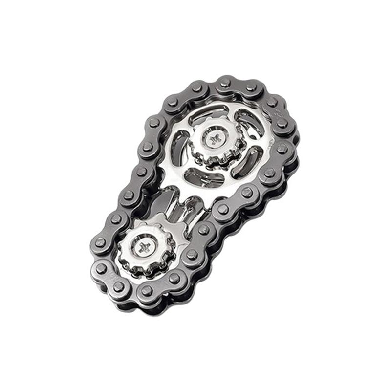 

Звездочки Маховик Гироскоп для пальцев Спиннер-непоседа Антистресс Тревога Металл Велосипедные цепи EDC Спиннер Игрушки-непоседы для взрослых детей чёрный