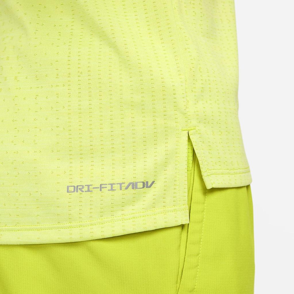 Nike T Shirts Men's Yellow Crew Neck Moderate DM4753-308