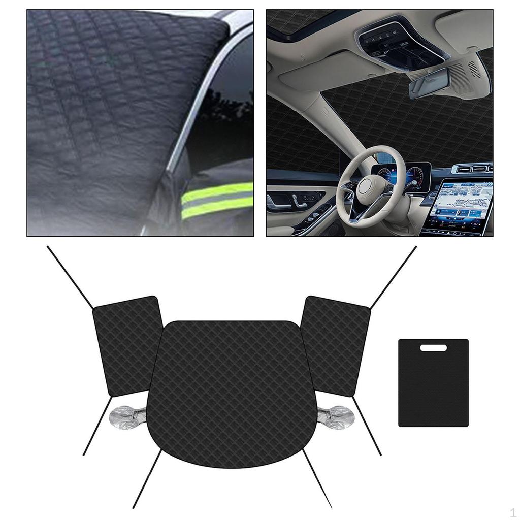 Copertura Parabrezza Auto Protezione Ispessita con Finestrino Laterale e Specchietto per Berlina La Maggior Parte delle Auto