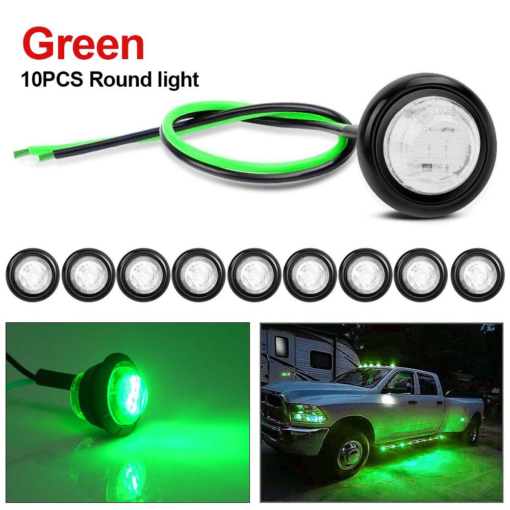 Runde LED 3/4 Zoll Anhänger Seitenmarkierungsleuchte Gelb/Rot/Weiß/Blau Wasserdicht Vorne Hinten LKW Traktoren Begrenzungsleuchten OBD2