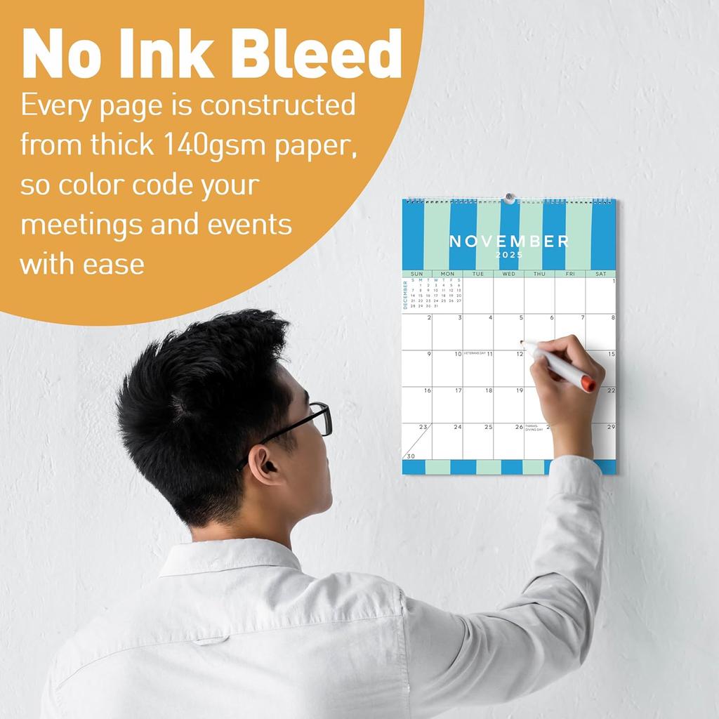 S&O Palm Beach 2026 Wall Calendar - Tear-Off Monthly Calendar through December 2026-18 Month Academic Wall Planner - Hanging Organizer to Track