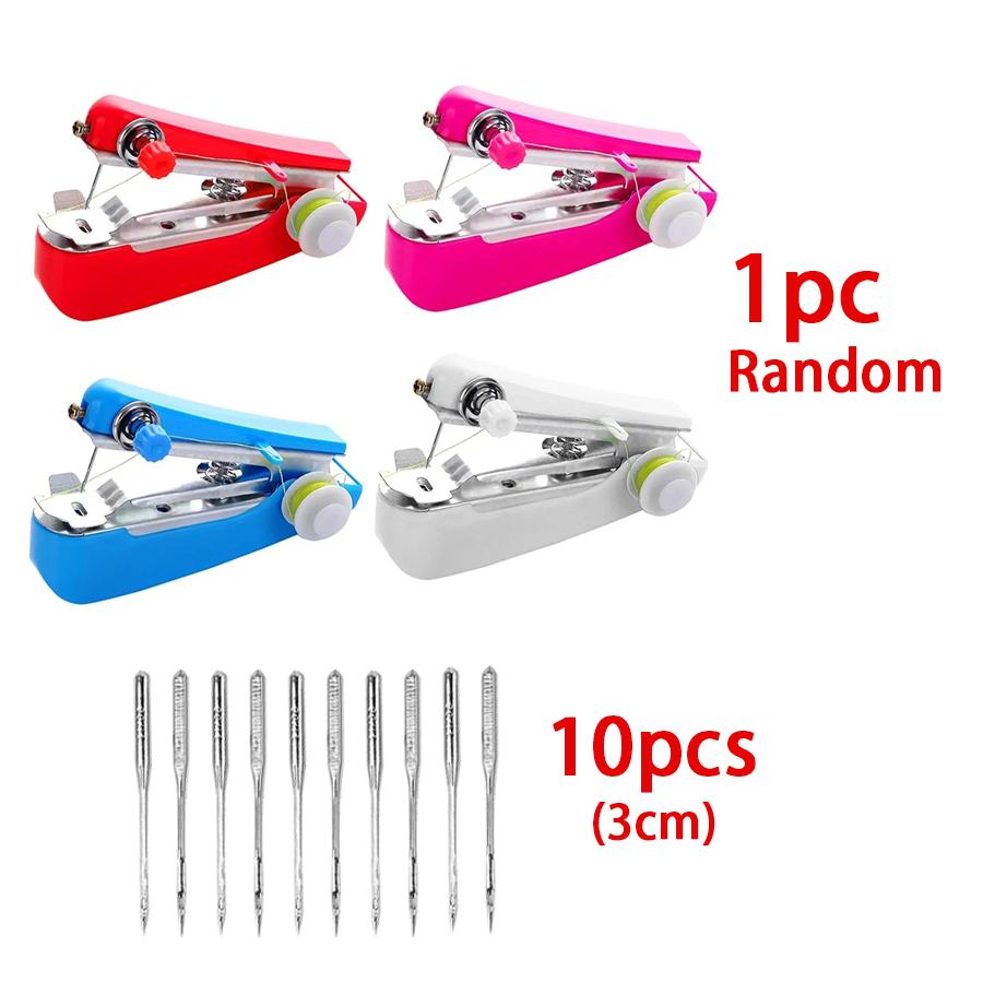 

11/22pcs Mini Handheld Sewing Machine with Needles Portable for Household Clothes Thin Fabric Handheld Accessories XJM