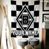 Custom Name Vfl Gladbach Wall Tapestry Aesthetic Wall Hanging Printed Fabric Blanket Decorative Tapestries for Bedroom Living Room Home Decor