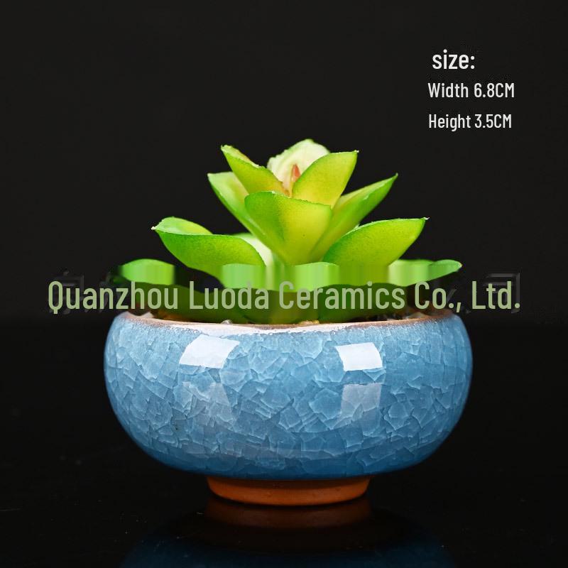 Mini ice Crack keramický sukulentní hrnec
