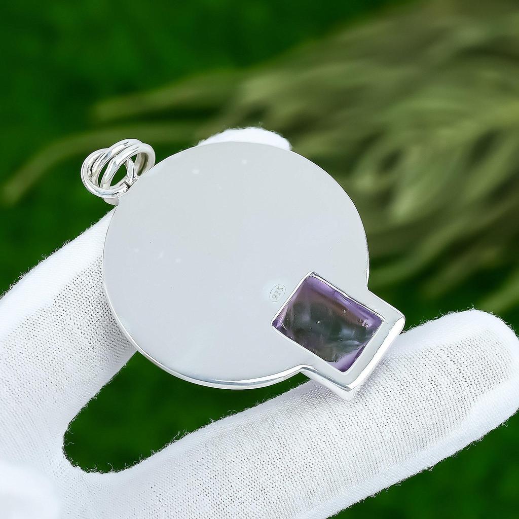 Memorial Day Sale Star Amethyst Gemstone Anniversary Pendant Jewelry 925 Silver