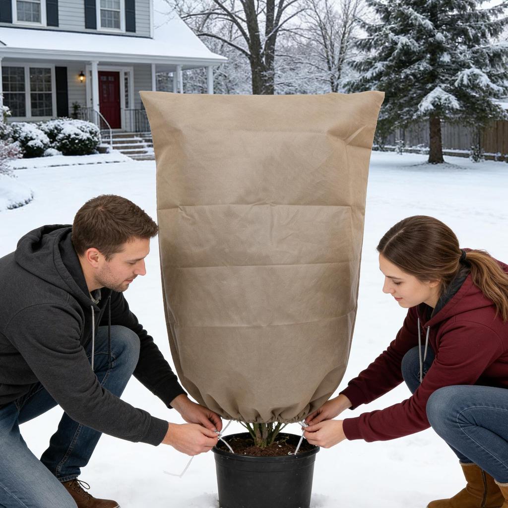 Plant Covers Freeze Protection Weather-Resistant Protector Bag Winter Plant Covers Freeze Protection for Garden Yard Backyard