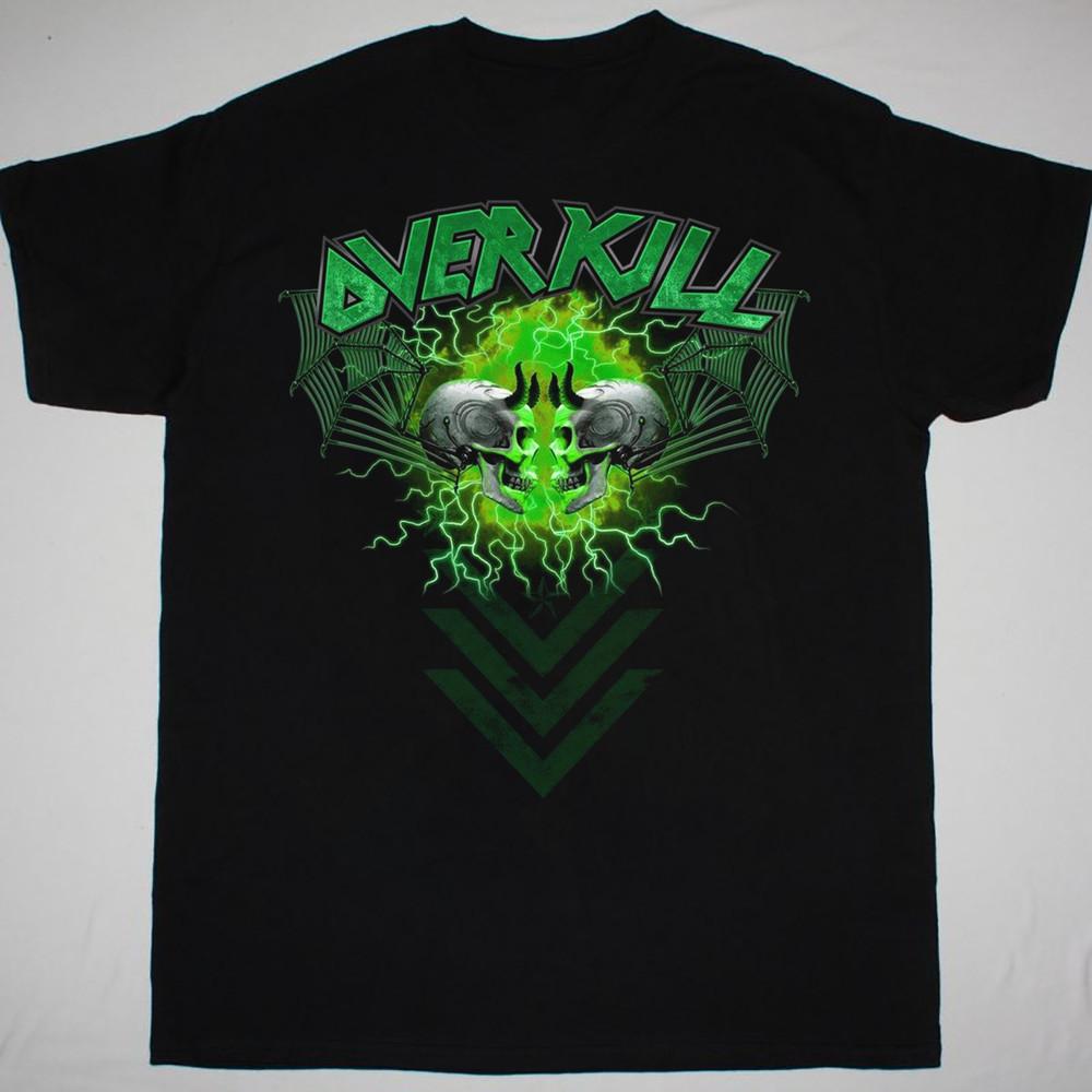 Overkill Graphic T-Shirt Short Sleeve Cotton Black Men All Size - Free Shipping