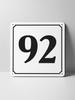 Metal Sign Black House Number On White Background Outdoor Wall Art Decor