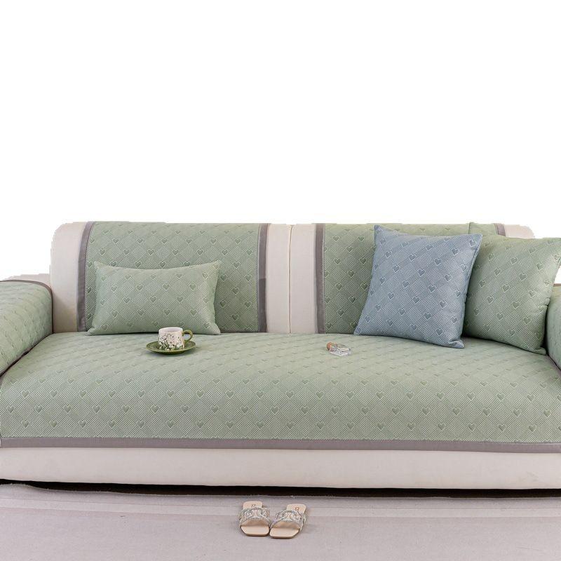 Summer Ice Silk Sofa Cushion  New Cool Doudou Cool Sofa Mat Seat Cushion Simple Non-Slip Sofa Cover