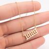2025 Stainless Steel Year Necklace – Birthday Pendant, Bestie Gift, Versatile Slimming Chain