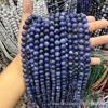 Natural Blue Vein Stone Round Loose Beads for DIY Jewelry Accessories - Popular Style, Semi-Finished Products