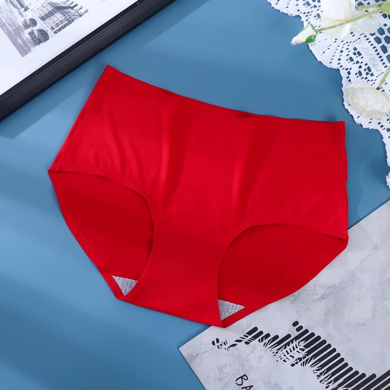 Damen Eisseide Nahtlose Mid-Waist Atmungsaktive Dreiecksslips