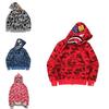 Felpa Mimetica Vivace con Stampa di Squalo Calda Streetwear Per Uomo Donna