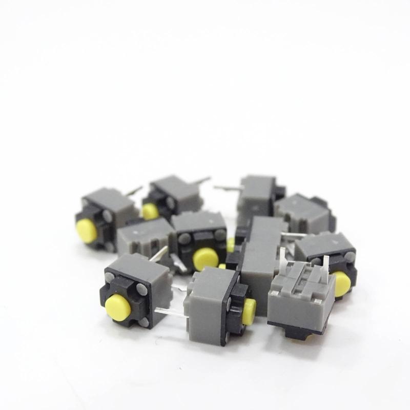 10 Stück 6x6x7,3mm Kailhs Silents Taster Drahtlose Maus Mikroschalter mit Geräuschloser Bedienung für Gamer und Büro