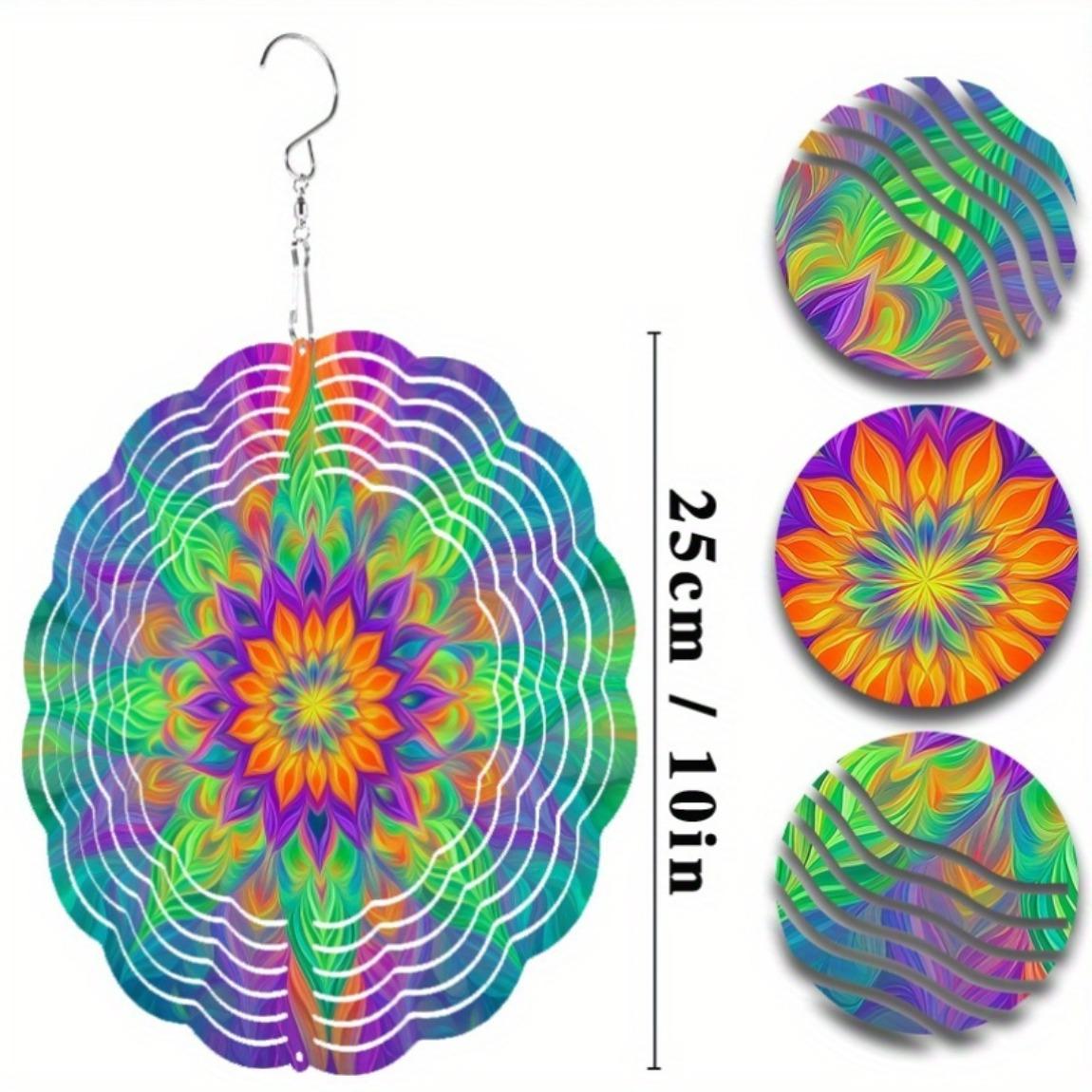 

25см Металлический Музыка Ветра для Уличного Декора Вращающийся Крючок Сад Балкон Газон Подвесное Искусство Не Требуется Электричество Подарок на Все Сезоны 01A