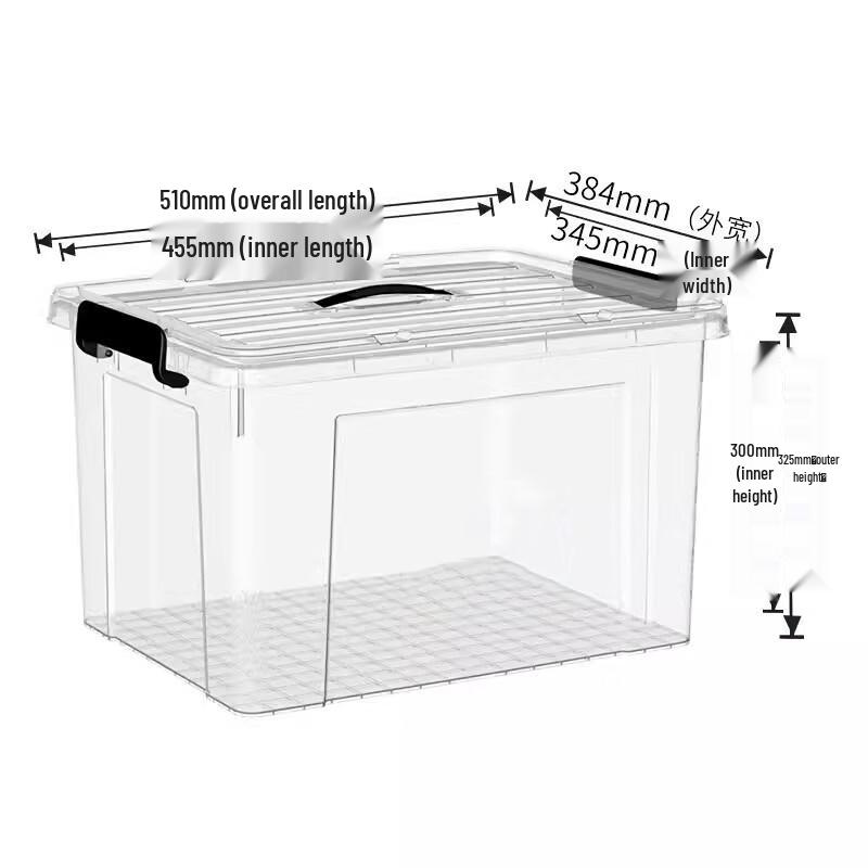Bingsu Verdickte Transparente Kunststoff-Aufbewahrungsbox mit Griff