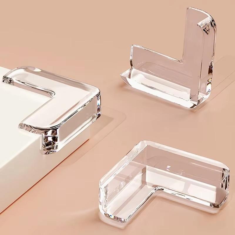 4-12PC L-shaped Table Protectors Corner Baby Safety Soft Rubber Anti-collision Strip Transparent Anti Collision Soft Guard