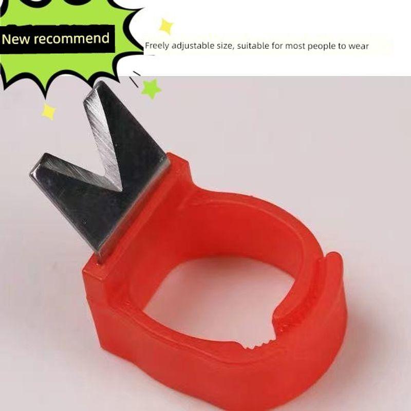 

Handy Gadget Nail Ring Knife Picking Cucumber Knife Picking Ring Picking Beans Knife Picking All Kinds of Fruits and Vegetables Agricultural Device V-shaped picking ring 3 Pack +3 White Finger Cover