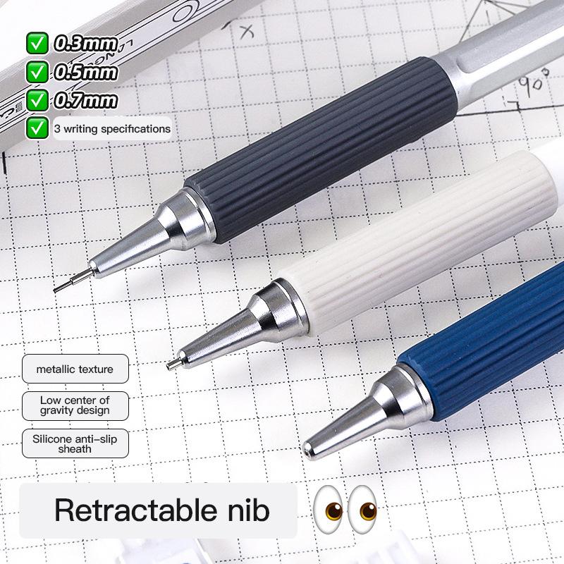 0.3 0.5 0.7mm Automatic Pencils Low Center of Gravity Retractable Nib Mechanical Pencil Set School Writing Art Painting Tools