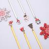 Stainless Steel Material Fruit Forks Christmas Snack Dessert Forks Food Pick Set