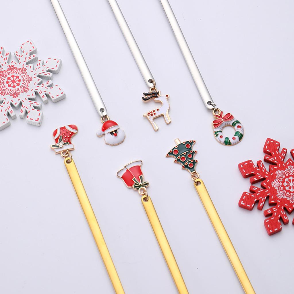 Stainless Steel Material Fruit Forks Christmas Snack Dessert Forks Food Pick Set