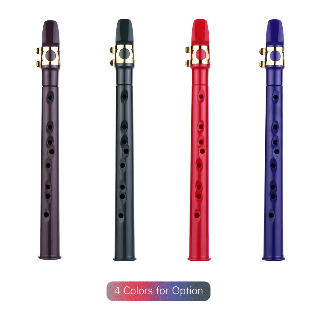 8 Hole Mini Pocket Saxophone ABS with Alto Mouthpiece Ligature Reeds Dental Pads Finger Charts Cleaning Cloth Carrying