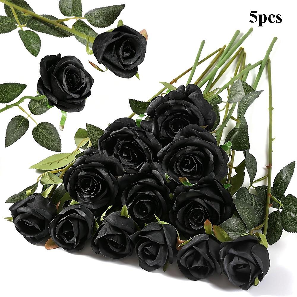 5pcs 10 Colors Simulated Rose DIY Party Decoration Artificial Flowers New Small Rose Home Decor
