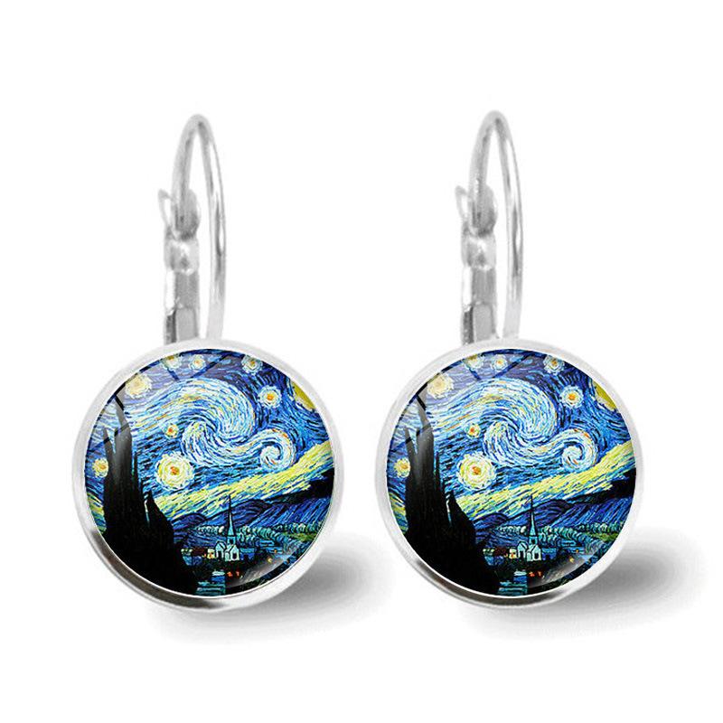 Винтажные и универсальные французские серьги, модные и изысканные серьги One Size серебряный