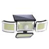 Solarleuchten für den Außenbereich, 288 LEDs, Solar-Sensor-Lampe, 4 Köpfe, verstellbare Bewegungssensor-Leuchten, 3 Modi