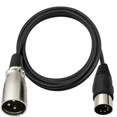 High Fidelitys MIDIto XLRAdapter Audios Cable DIN 5Pin To XLRMale Female Audios Cable for Professional Sound Equipment