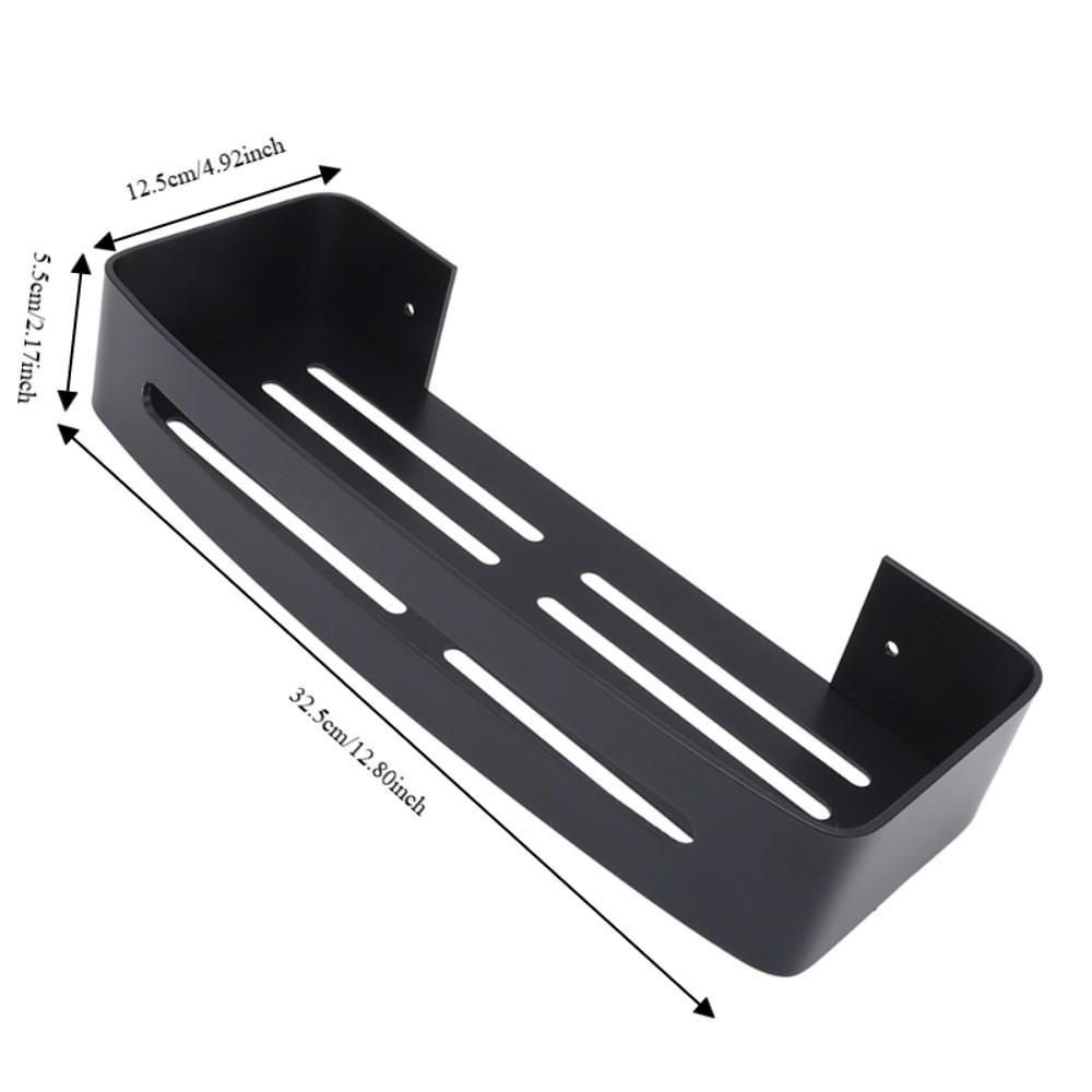 With Hooks Bathroom Shelf Black Floating Wall Shelf Storage Shelf Home Hotel Apartment