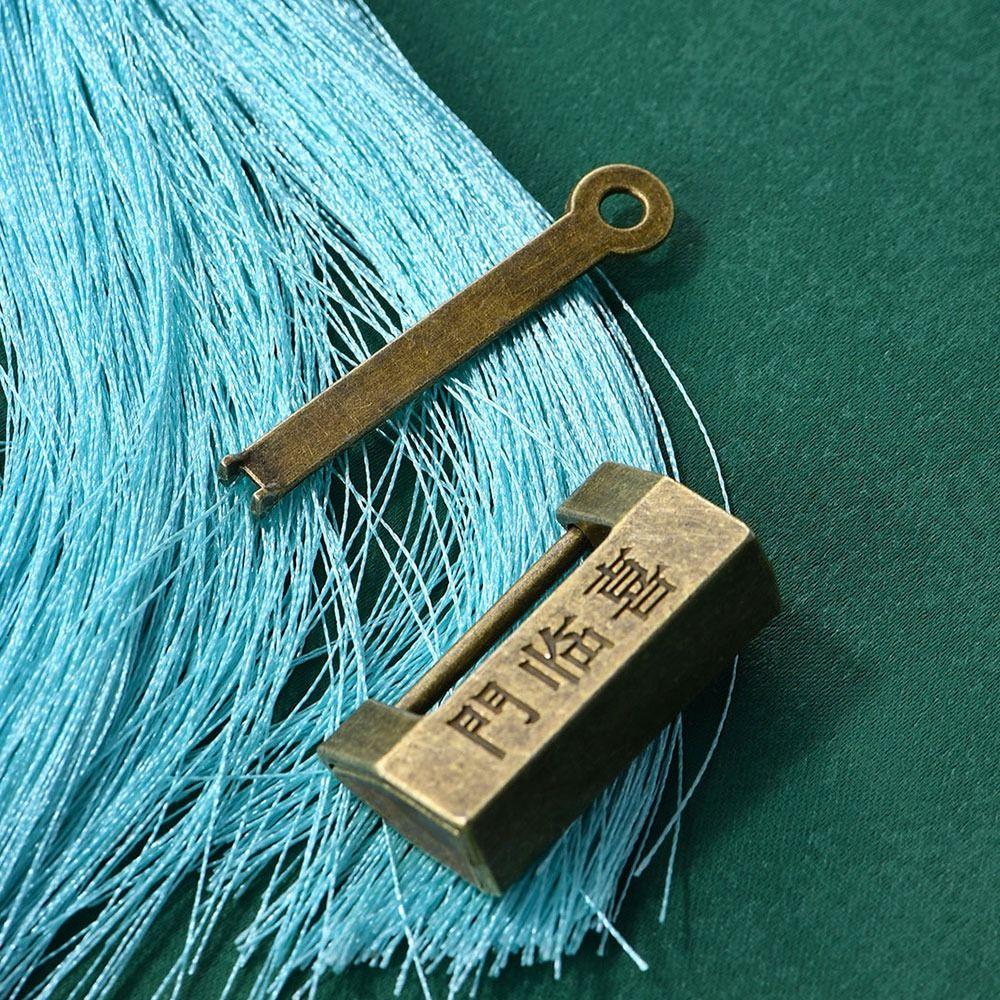 Zinc Alloy Vintage Lock Mini Bronze Lock Decorative Padlock  Wooden Box