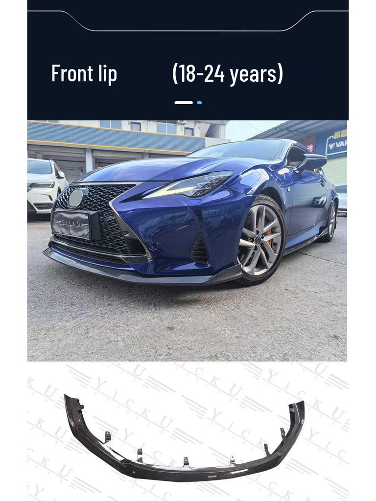 Lexus RC Carbon Fiber Body Kit: Front Lip, Rear Diffuser, Side Skirts & Tail Wing Spoiler (2015-2024)