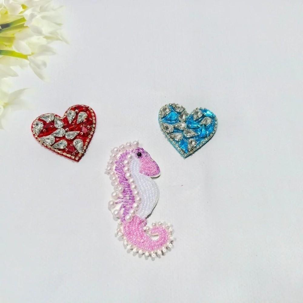 Parches de pedrería de delfines, parche de costura de cristal con cuentas, parches de cristal de árbol de coco, aplique de ropa artesanal brillante hecho a mano