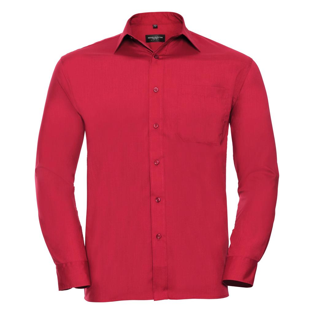 Russell Collection Mens Long Sleeve Shirt