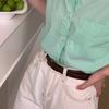 Little Trendy Girls Denim Pants Belt For Summer With Simple And Design Elegant