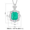 European and American retro simulation emerald pendant ring hand-set diamond women's main stone 12 * 14