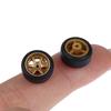 1/64 Wheels For Hotwheels With Rubber Tire Hollow Shaft Model Car Modified Parts