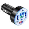 40W 8 Ports Car Charger Fast Charging Charger with Voltage Display Cigarette Lighter Plug Adapter Lightweight for Phone Tablet