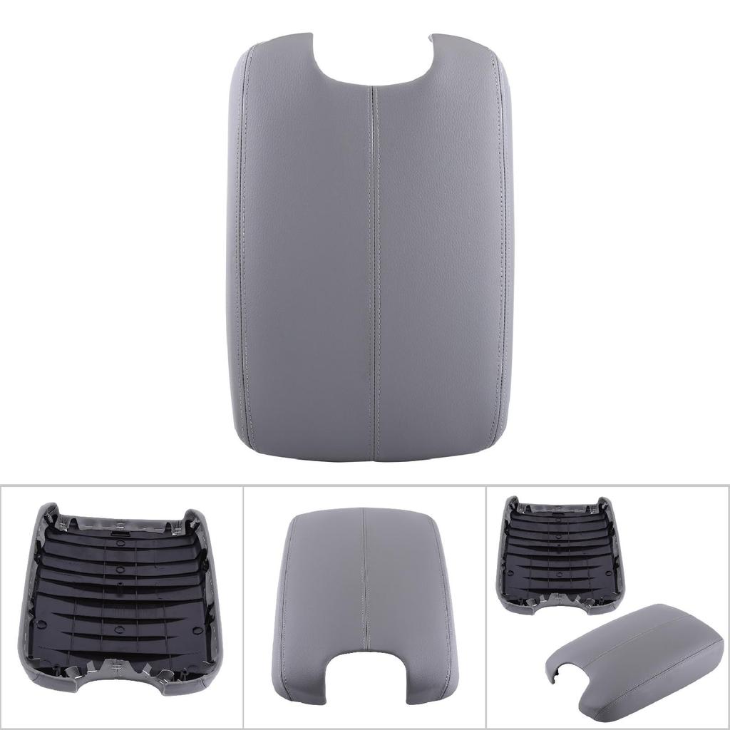 Artificial Leather Armrest Center Console Lid Cover For     2008-2012 Black
